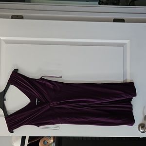 Express purple sleeveless vneck dress